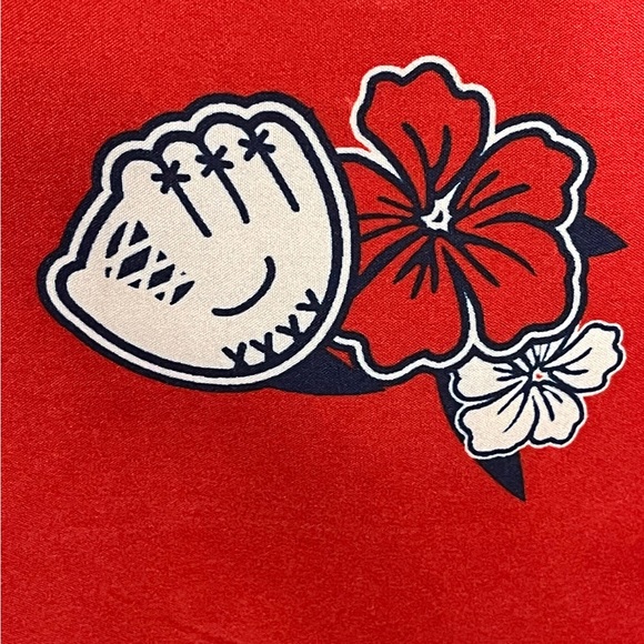 Angels Baseball Hawaiian style button down shirt size OSFM - Picture 3 of 11